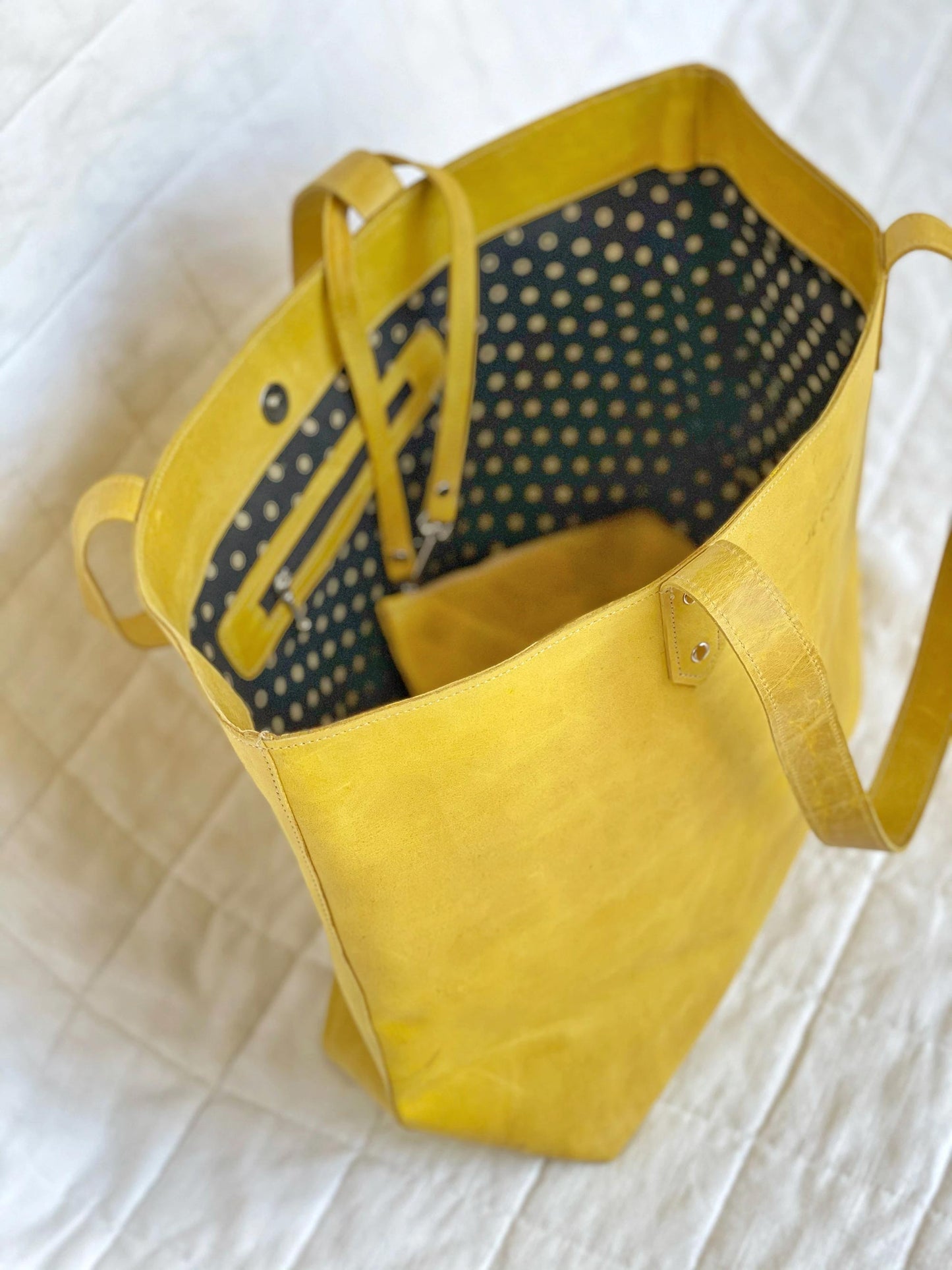Je Couture - Tote Bag Yellow | Inside