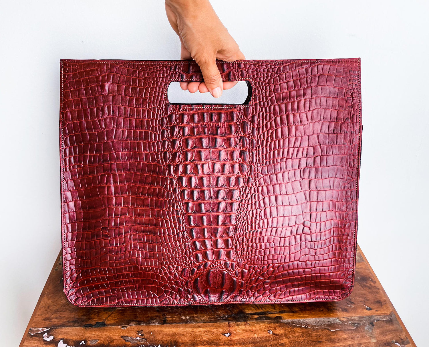 Je Couture Amanda - Burgundy Leather Bag 