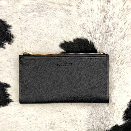 Je Couture Wallet - Black Leather